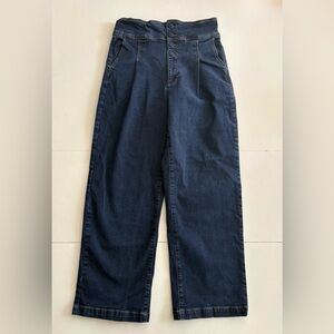 MOTF Dark Blue Pleated Jeans Large